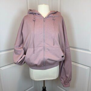 POPFLEX Zip Cloud Hoodie Blush Fleece Lined Oversized S/M NWOT